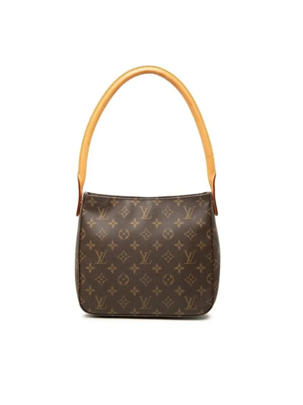 Louis Vuitton Monogram Looping MM Shoulder Bag Brown Leather